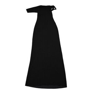 Khy Sueded Stretch Twist Maxi Dress in Black
